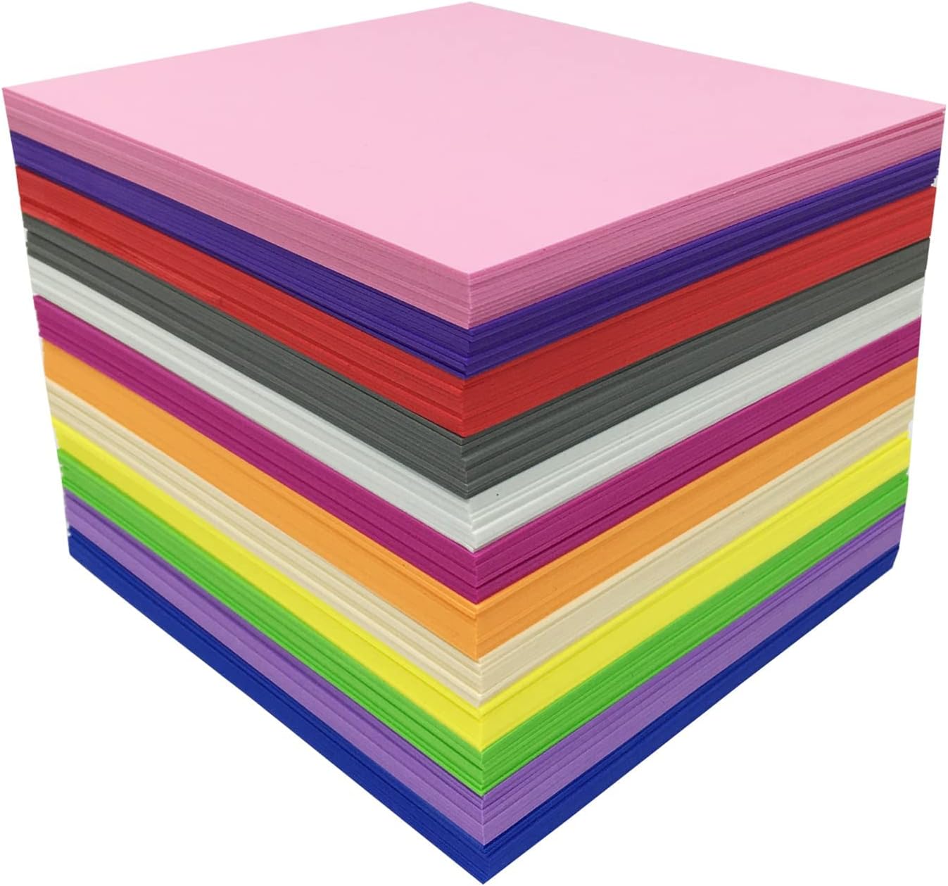 96Pcs Eva Foam Sheets 1mm အထူ 7.8 x 5.9 လက်မ Craft Foam Paper 12 Colors Craft Projects Kids DIY Handcraft Classroom Partys and More by PAIDU