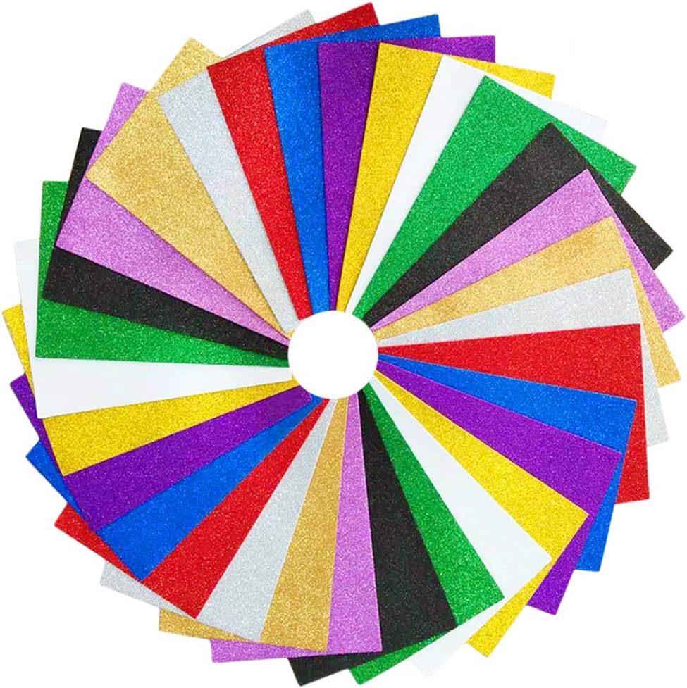 30 Pcs Glitter Eva Foam Sheets 8x12 လက်မ 2mm အထူ Craft Foam Sheet ကလေးများလက်မှုပညာဆိုင်ရာ DIY Cutters Arts ဖြင့် PAIDU