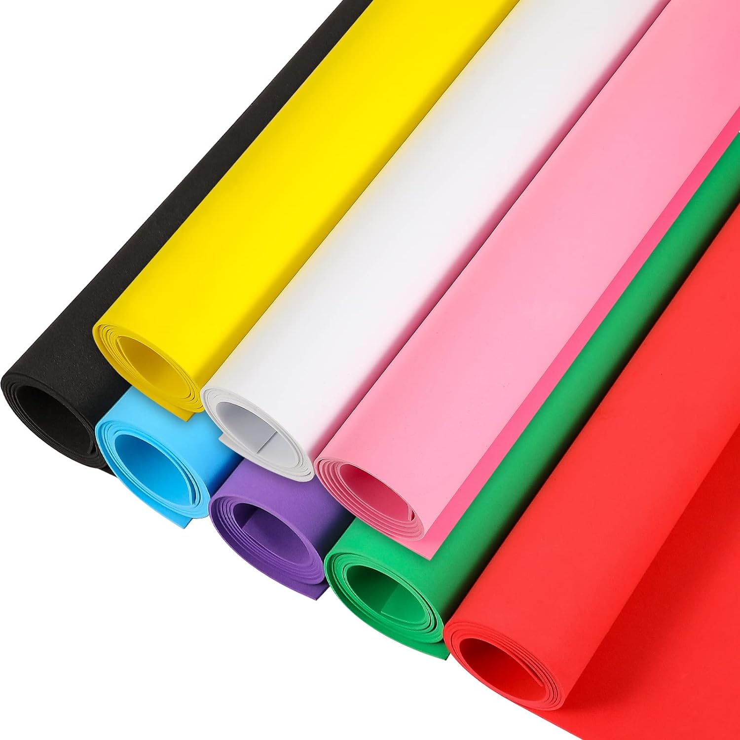 8 Pcs Craft Foam Sheets Bulk 39''x13'' Colored Eva Foam Roll High Density Foam Roll For Christmas Craft Classroom Scrapbooking DIY Cosplay Costume Armor Project Classic Colors 1.5 mm Thick By PAIDU