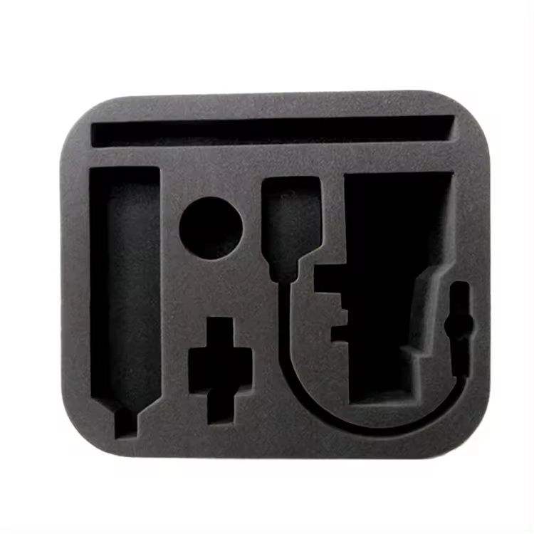 Paidu Black Foam စိတ်ကြိုက်ပြုလုပ်ထားသည့် အနက်ရောင် Eva Foam ထွင်းထုသည့်ဗန်း ထုတ်ကုန်များ