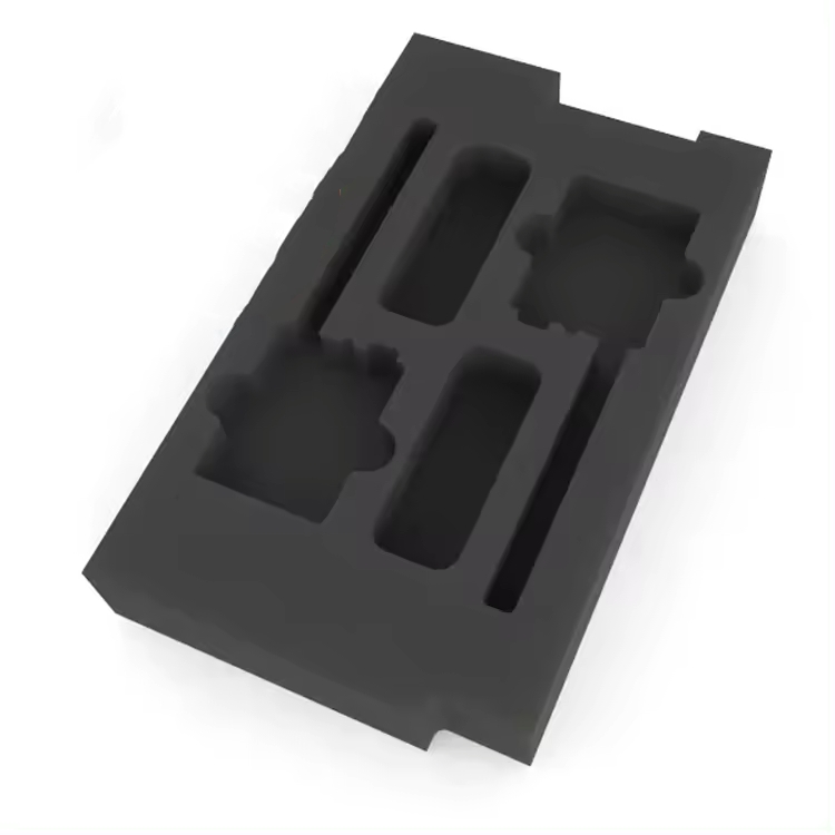 Paidu Black Foam စိတ်ကြိုက်ပြုလုပ်ထားသည့် အနက်ရောင် Eva Foam ထွင်းထုသည့်ဗန်း ထုတ်ကုန်များ