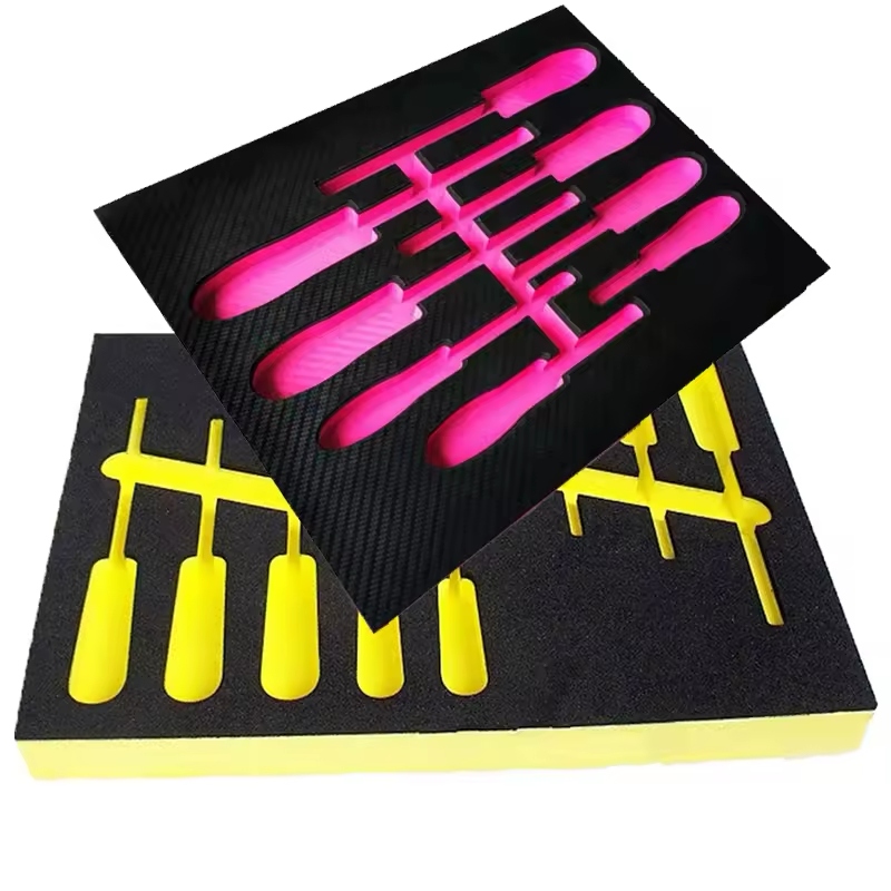 Paidu High density Protective colorful size cardboard jewelry box velvet EVA foam insert Packing 30mm for tool box case premium