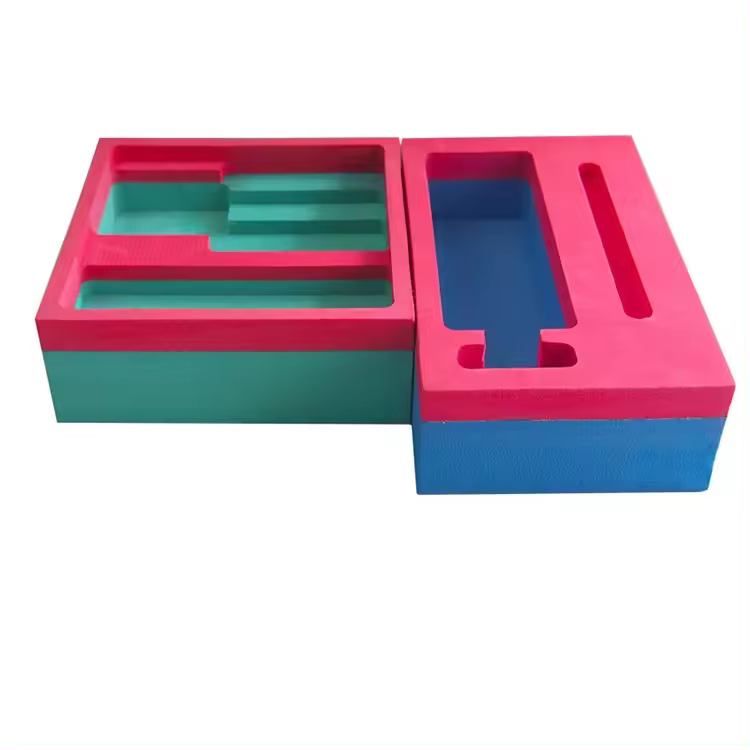 Paidu Factory custom high density white hard eva foam packing machine box foam insert blocks with different depth