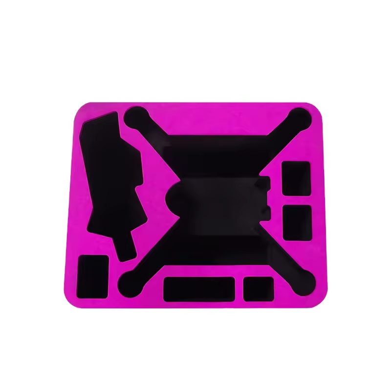 Paidu မြင့်မားသောသိပ်သည်းဆ ထုပ်ပိုးသည့်ပစ္စည်း စိတ်ကြိုက်ပုံစံထုပ်ပိုးခြင်း Foam အနက်ရောင်အရောင်ထွင်းထားသော Eva Foam